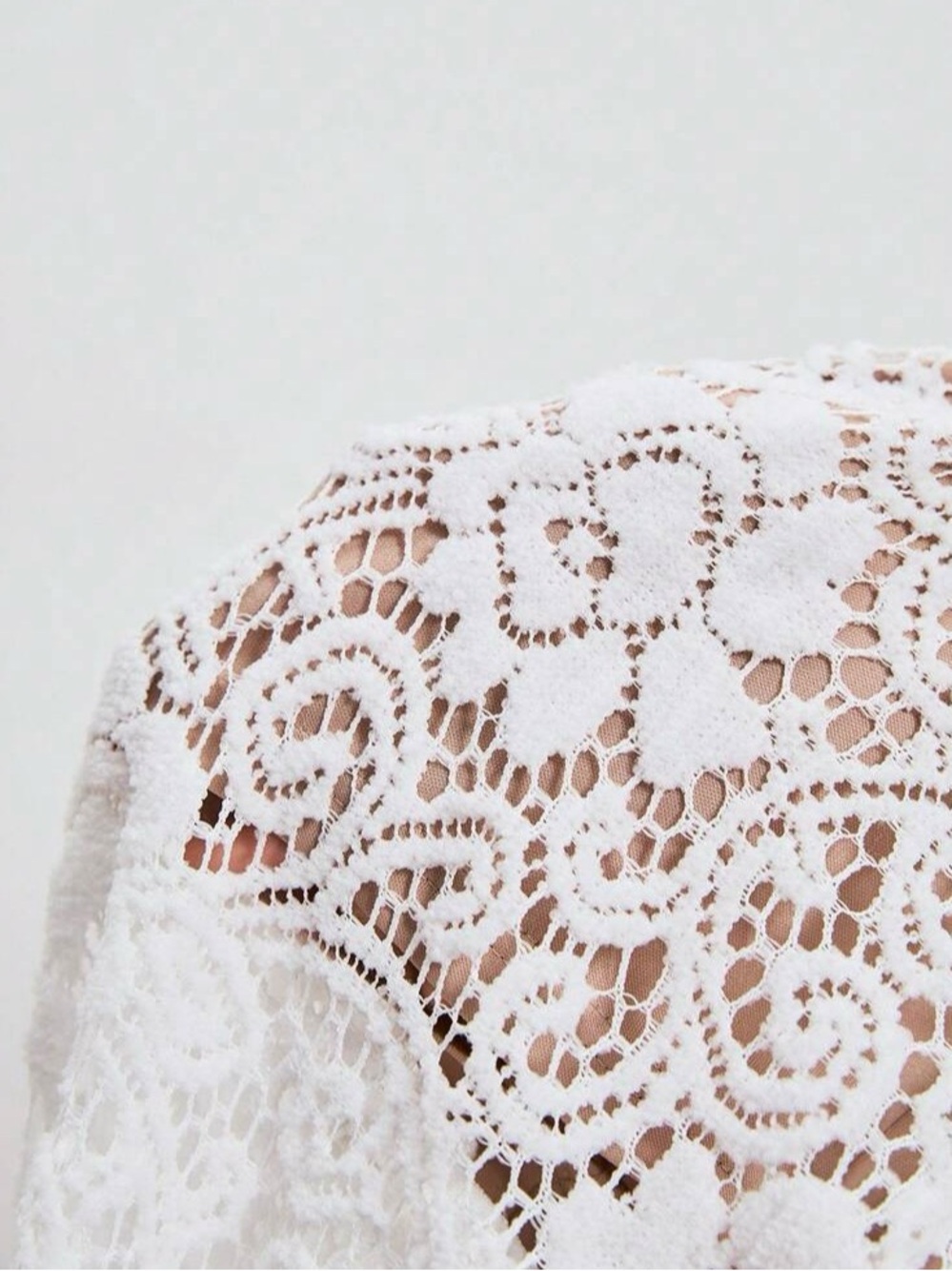 ✨ Lace Semi-Sheer Long Pant- Elegant Flowy Palazzo✨ - Picture 4 of 6